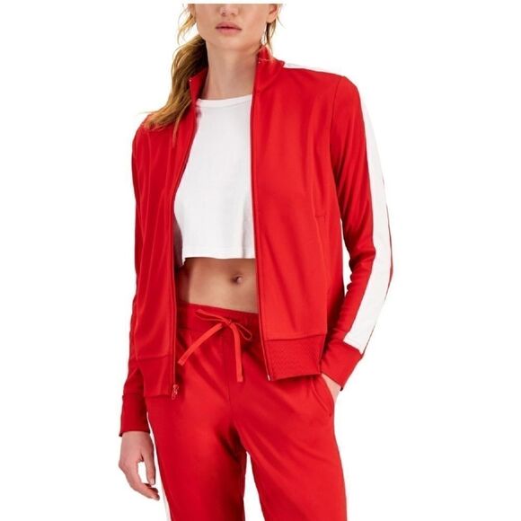 ID Ideology Plus Size Side-Striped Tricot Jacket, jacket, sweater, sweatshirt - Picture 1 of 7